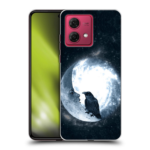 Barruf Animals Crow and Its Moon Soft Gel Case for Motorola Moto G84 5G