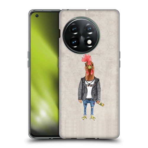 Barruf Animals Punk Rooster Soft Gel Case for OnePlus 11 5G