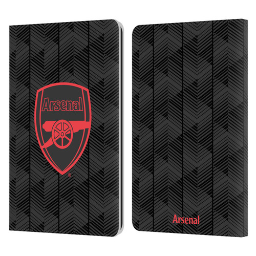 Arsenal FC Crest and Gunners Logo Black Leather Book Wallet Case Cover For Amazon Kindle Paperwhite 1 / 2 / 3