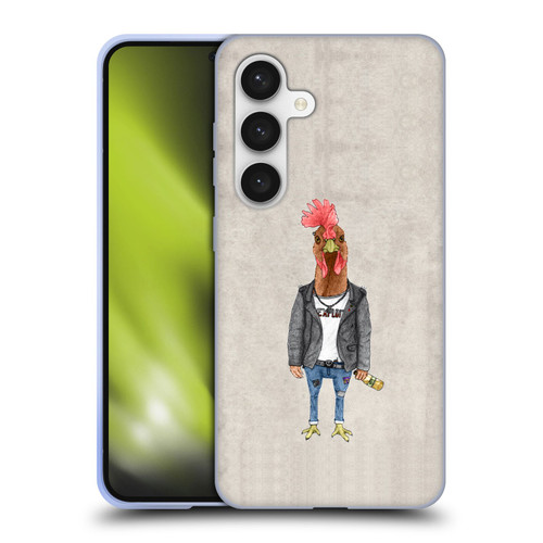 Barruf Animals Punk Rooster Soft Gel Case for Samsung Galaxy S24 5G