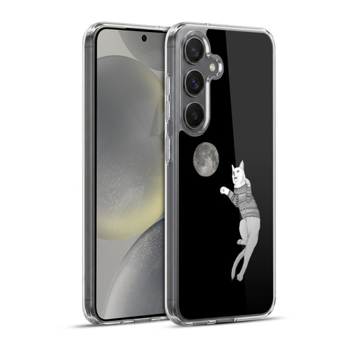 Barruf Animals Cat-ch The Moon Soft Gel Case for Samsung Galaxy S24+ 5G & MagSafe