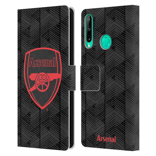 Arsenal FC Crest and Gunners Logo Black Leather Book Wallet Case Cover For Huawei P40 lite E