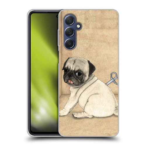 Barruf Dogs Pug Toy Soft Gel Case for Samsung Galaxy M54 5G