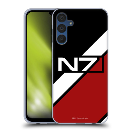EA Bioware Mass Effect Graphics N7 Logo Stripes Soft Gel Case for Samsung Galaxy A15 & MagSafe