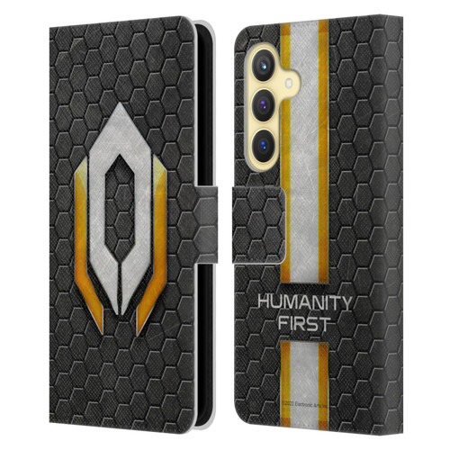 EA Bioware Mass Effect Graphics Cerberus Logo Leather Book Wallet Case Cover For Samsung Galaxy S24 5G