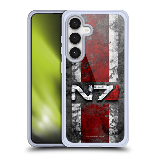 EA Bioware Mass Effect Graphics N7 Logo Distressed Soft Gel Case for Samsung Galaxy S24 5G & MagSafe