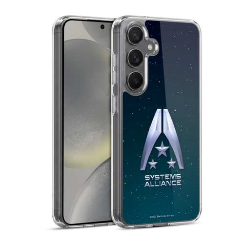EA Bioware Mass Effect Graphics Systems Alliance Logo Soft Gel Case for Samsung Galaxy S24 5G & MagSafe