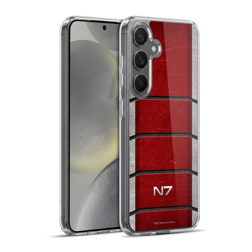 EA Bioware Mass Effect Graphics N7 Logo Armor Soft Gel Case for Samsung Galaxy S24+ 5G & MagSafe