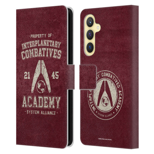 EA Bioware Mass Effect 3 Badges And Logos Interplanetary Combatives Leather Book Wallet Case Cover For Samsung Galaxy S23 FE 5G