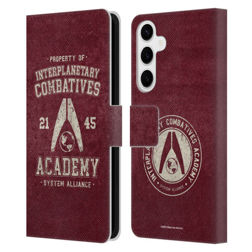 EA Bioware Mass Effect 3 Badges And Logos Interplanetary Combatives Leather Book Wallet Case Cover For Samsung Galaxy S24+ 5G