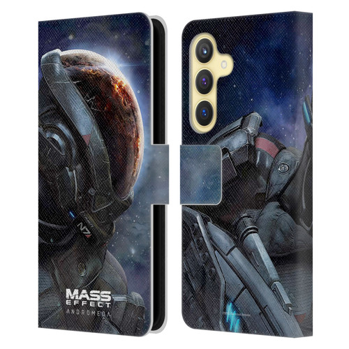 EA Bioware Mass Effect Andromeda Graphics Key Art 2017 Leather Book Wallet Case Cover For Samsung Galaxy S24 5G