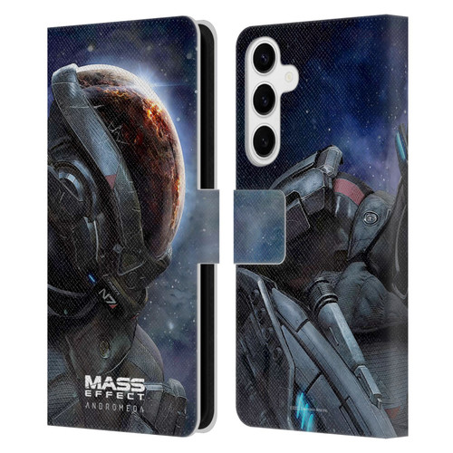 EA Bioware Mass Effect Andromeda Graphics Key Art 2017 Leather Book Wallet Case Cover For Samsung Galaxy S24+ 5G