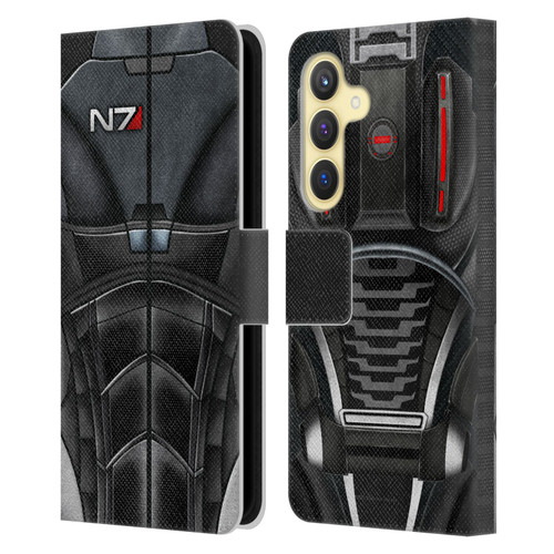 EA Bioware Mass Effect Armor Collection N7 Leather Book Wallet Case Cover For Samsung Galaxy S24 5G