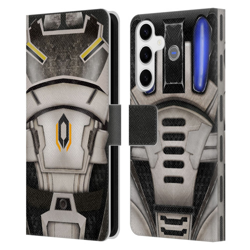 EA Bioware Mass Effect Armor Collection Cerberus Leather Book Wallet Case Cover For Samsung Galaxy S24+ 5G