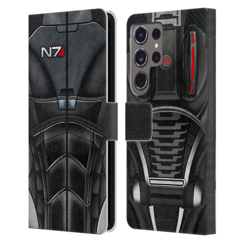 EA Bioware Mass Effect Armor Collection N7 Leather Book Wallet Case Cover For Samsung Galaxy S24 Ultra 5G
