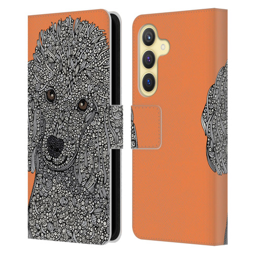 Valentina Dogs Poodle Leather Book Wallet Case Cover For Samsung Galaxy S24 5G