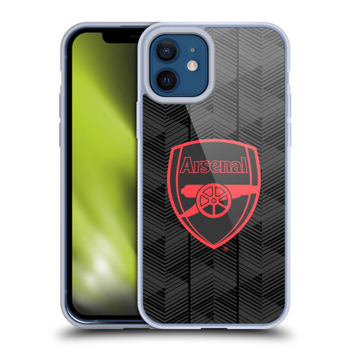 Arsenal FC Crest and Gunners Logo Black Soft Gel Case for Apple iPhone 12 / iPhone 12 Pro