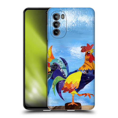 Artpoptart Animals Colorful Rooster Soft Gel Case for Motorola Moto G82 5G