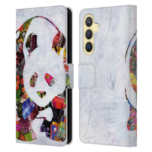 Artpoptart Animals Panda Leather Book Wallet Case Cover For Samsung Galaxy S23 FE 5G