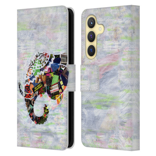 Artpoptart Animals Elephant Leather Book Wallet Case Cover For Samsung Galaxy S24 5G