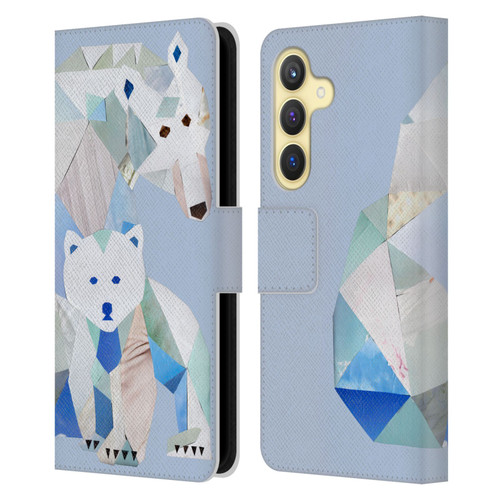 Artpoptart Animals Polar Bears Leather Book Wallet Case Cover For Samsung Galaxy S24 5G