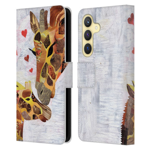 Artpoptart Animals Sweet Giraffes Leather Book Wallet Case Cover For Samsung Galaxy S24 5G