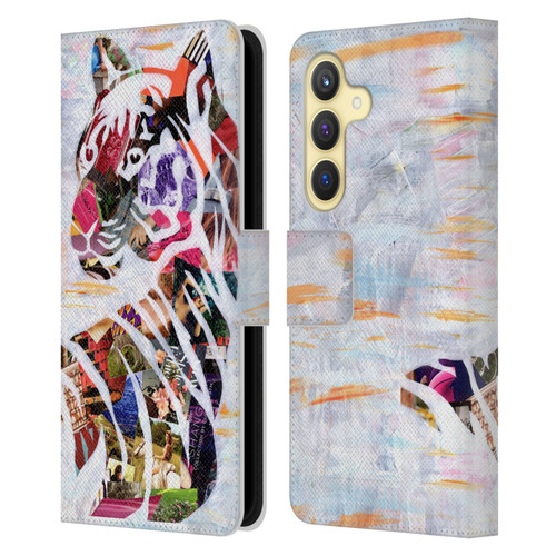 Artpoptart Animals Tiger Leather Book Wallet Case Cover For Samsung Galaxy S24 5G