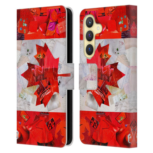 Artpoptart Flags Canada Leather Book Wallet Case Cover For Samsung Galaxy S24 5G