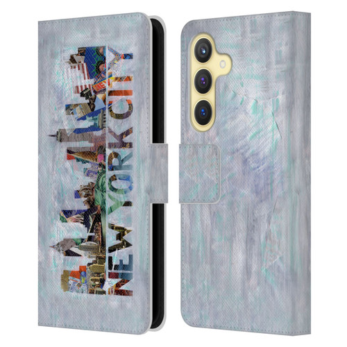 Artpoptart Travel New York Leather Book Wallet Case Cover For Samsung Galaxy S24 5G