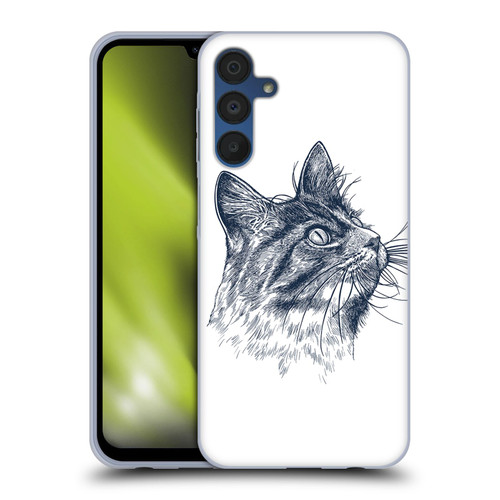 Rachel Caldwell Animals 3 Cat Soft Gel Case for Samsung Galaxy A15