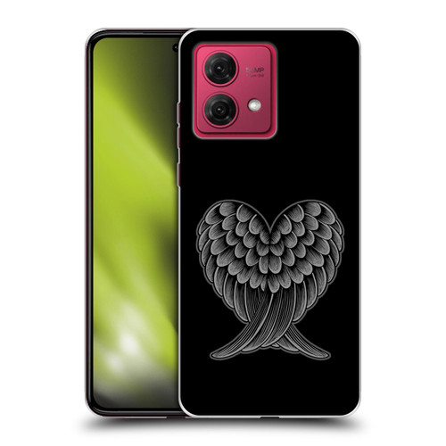 Rachel Caldwell Illustrations Heart Wings Soft Gel Case for Motorola Moto G84 5G