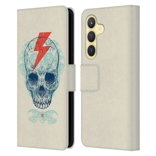 Rachel Caldwell Illustrations Bolt Leather Book Wallet Case Cover For Samsung Galaxy S24 5G