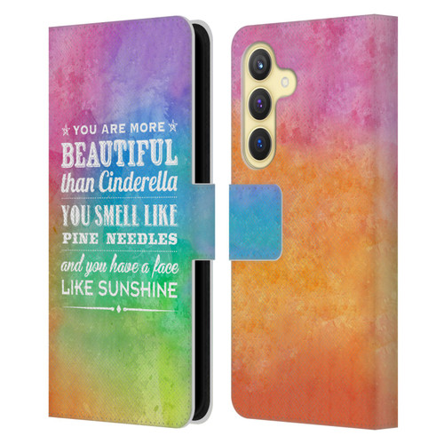 Rachel Caldwell Illustrations You Are More Leather Book Wallet Case Cover For Samsung Galaxy S24 5G