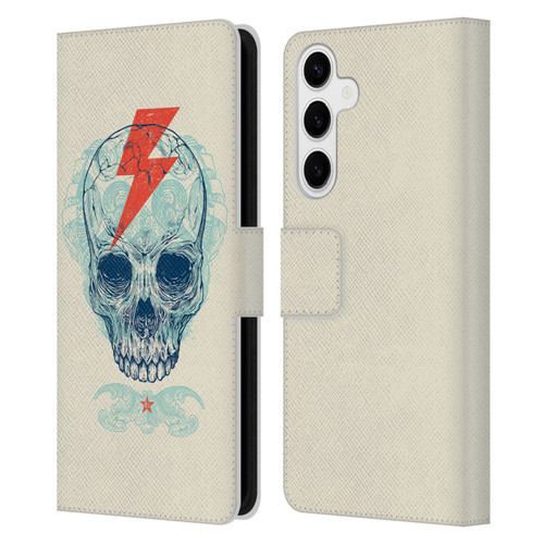 Rachel Caldwell Illustrations Bolt Leather Book Wallet Case Cover For Samsung Galaxy S24+ 5G