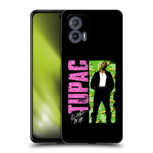 Tupac Shakur Key Art Distressed Look Soft Gel Case for Motorola Moto G73 5G