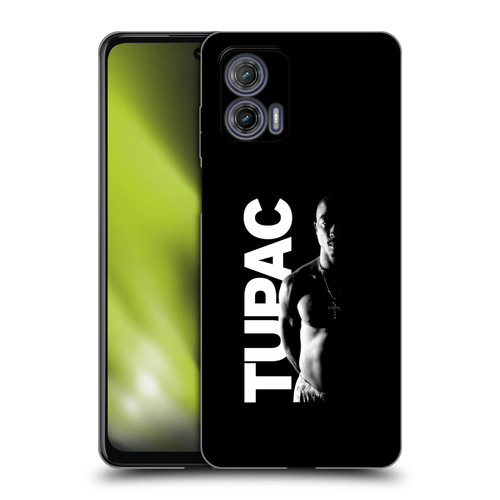 Tupac Shakur Key Art Black And White Soft Gel Case for Motorola Moto G73 5G
