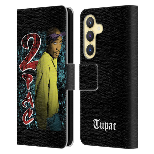 Tupac Shakur Key Art Vintage Leather Book Wallet Case Cover For Samsung Galaxy S24 5G
