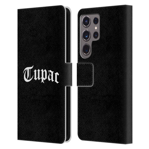 Tupac Shakur Logos Old English 2 Leather Book Wallet Case Cover For Samsung Galaxy S24 Ultra 5G