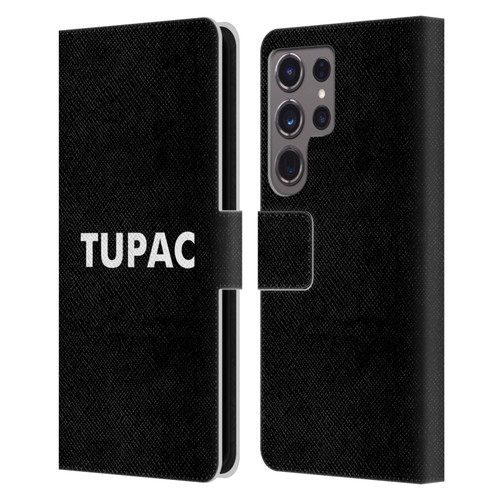 Tupac Shakur Logos Sans Serif Leather Book Wallet Case Cover For Samsung Galaxy S24 Ultra 5G