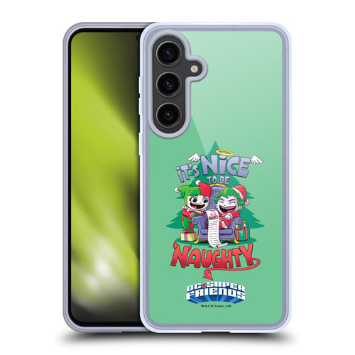 Super Friends DC Comics Toddlers Holidays Harley Joker Naughty Soft Gel Case for Samsung Galaxy S24+ 5G