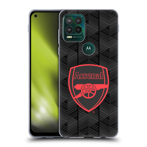 Arsenal FC Crest and Gunners Logo Black Soft Gel Case for Motorola Moto G Stylus 5G 2021