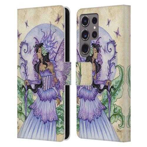 Amy Brown Elemental Fairies Spring Fairy Leather Book Wallet Case Cover For Samsung Galaxy S24 Ultra 5G