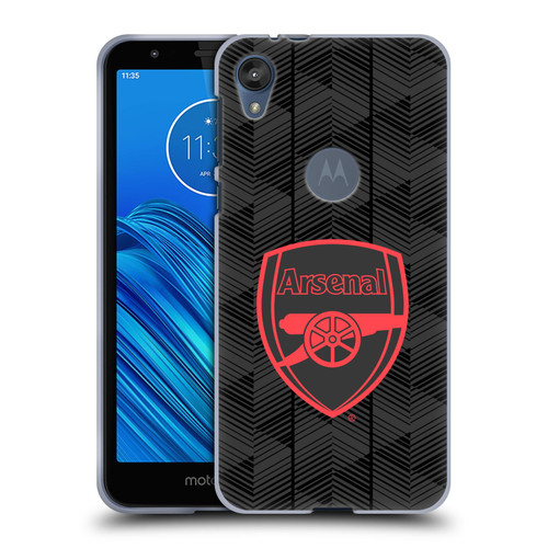 Arsenal FC Crest and Gunners Logo Black Soft Gel Case for Motorola Moto E6