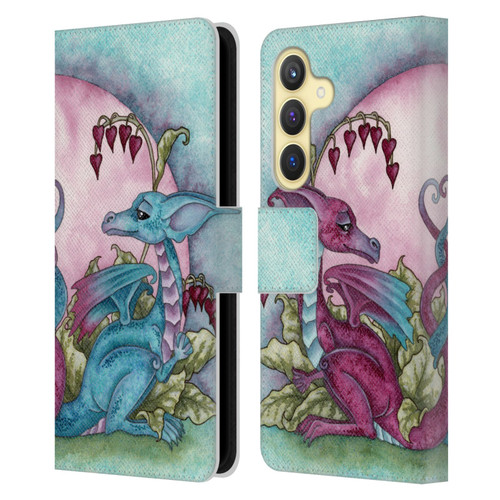 Amy Brown Folklore Love Dragons Leather Book Wallet Case Cover For Samsung Galaxy S24 5G