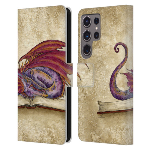 Amy Brown Folklore Bookworm 2 Leather Book Wallet Case Cover For Samsung Galaxy S24 Ultra 5G