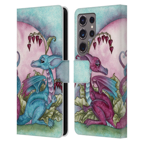 Amy Brown Folklore Love Dragons Leather Book Wallet Case Cover For Samsung Galaxy S24 Ultra 5G