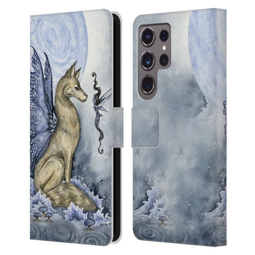 Amy Brown Folklore Wolf Moon Leather Book Wallet Case Cover For Samsung Galaxy S24 Ultra 5G