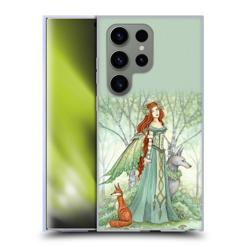 Amy Brown Magical Fairies Woodland Fairy With Fox & Wolf Soft Gel Case for Samsung Galaxy S24 Ultra 5G