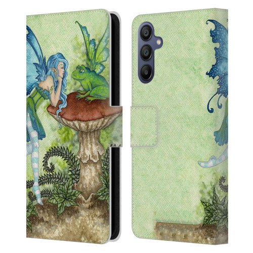 Amy Brown Pixies Frog Gossip Leather Book Wallet Case Cover For Samsung Galaxy A15