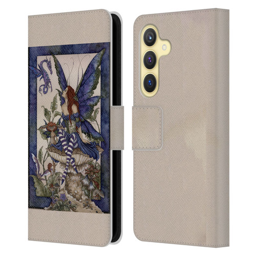 Amy Brown Pixies Bottom Of The Garden Leather Book Wallet Case Cover For Samsung Galaxy S24 5G